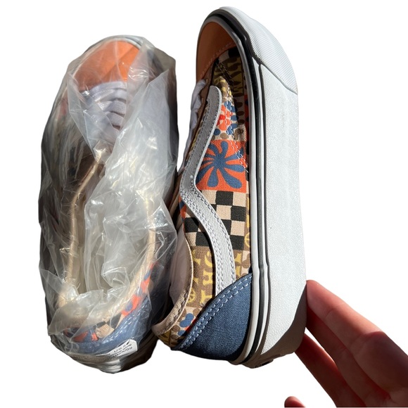 43) VANS Old Skool Tapered Camp Positive Multi/True White Sneakers NWT sz 7 - Picture 4 of 7